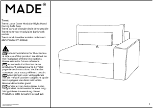 Hướng dẫn sử dụng MADE Trent Ghế sofa