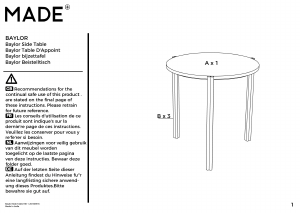 Посібник MADE Baylor Приставний стіл