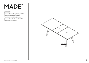 Mode d’emploi MADE Jenson Table de salle à manger