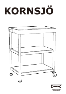 Manual IKEA KORNSJO Mesa de apoio