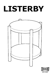 Manual IKEA LISTERBY (50cm) Mesa de apoio