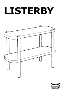 Használati útmutató IKEA LISTERBY (92x38x71) Kisasztal