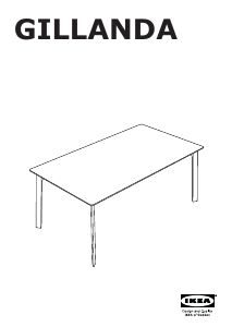 Kullanım kılavuzu IKEA GILLANDA Yemek masası