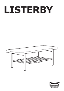 Εγχειρίδιο IKEA LISTERBY (140x60) Τραπεζάκι του καφέ
