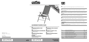 Használati útmutató Florabest IAN 270176 Kerti szék