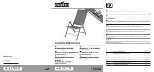 Bedienungsanleitung Florabest IAN 270176 Gartenstuhl