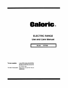 Bruksanvisning Caloric EST3992L Spis
