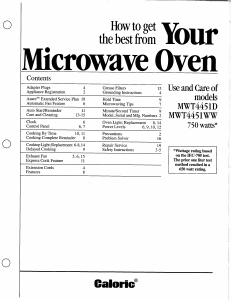 Bruksanvisning Caloric MWT4451D Mikrovågsugn