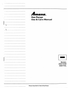 Manual Amana AGS743L Range