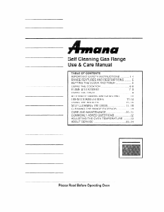 Manual Amana AGS750L Range