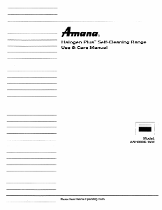 Manual Amana ARH665E Range