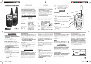 Handleiding Alecto FR-21 Walkie-talkie