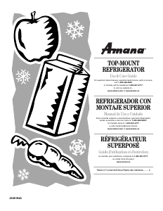 Bruksanvisning Amana ATB1832VRW00 Kyl-frys