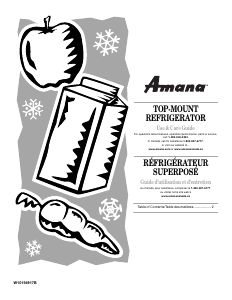 Mode d’emploi Amana ATF1822MRE00 Réfrigérateur combiné