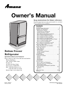 Manual Amana ARB2517CSR Fridge-Freezer