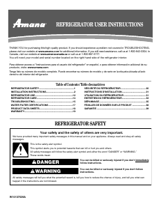 Mode d’emploi Amana ABB2227DEW14 Réfrigérateur combiné
