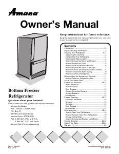 Manual Amana ARB220ZCB Fridge-Freezer