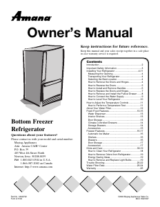 Manual de uso Amana ARB190ZCS Frigorífico combinado