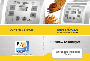 Manual Britania MultiPane Touch Máquina de pão