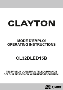 Manual Clayton CL32DLED15B LCD Television