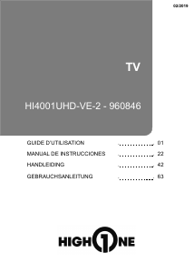 Manual de uso High One HI4001UHD-VE-2 Televisor de LCD