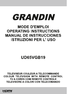 Manual de uso Grandin UD65VGB19 Televisor de LCD