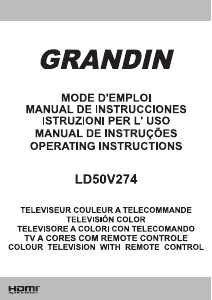 Manual Grandin LD50V274 LCD Television