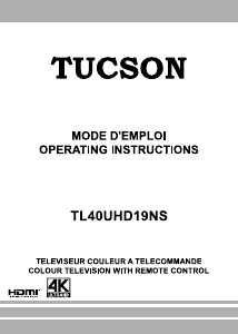 Handleiding Tucson TL40UHD19NS LCD televisie