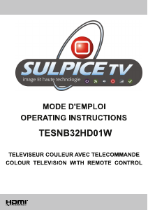 Bruksanvisning Sulpice TESNB32HD01W LCD TV