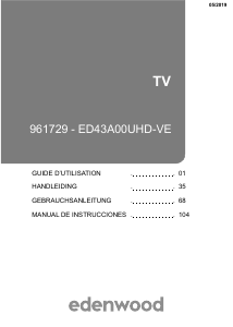 Handleiding Edenwood ED43A00UHD-VE LED televisie