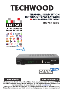 Mode d’emploi Techwood RS785CHB (TNT Sat) Récepteur numérique