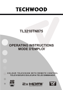 Mode d’emploi Techwood TL3210TN875 Téléviseur LCD