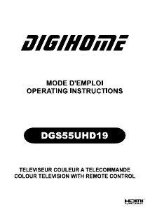 Handleiding Digihome DGS55UHD19 LCD televisie