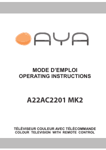 Bruksanvisning AYA A22AC2201MK2 LCD TV