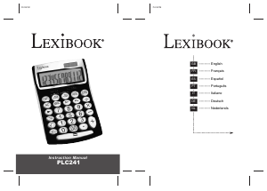 Manual Lexibook PLC241 Calculadora