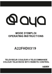 Handleiding AYA A22FHD0319 LCD televisie