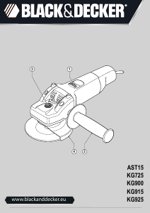 Εγχειρίδιο Black and Decker KG915 Γωνιακός τροχός