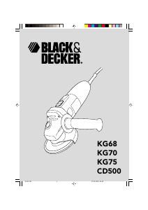 Mode d’emploi Black and Decker KG68 Meuleuse angulaire