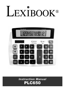 Mode d’emploi Lexibook PLC650 Calculatrice
