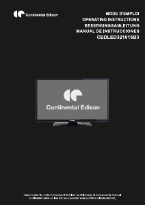 Handleiding Continental Edison CEDLED321015B3 LED televisie