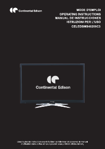 Handleiding Continental Edison CELEDBMS40200C3 LED televisie
