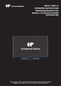 Handleiding Continental Edison CEDLED321883 LED televisie