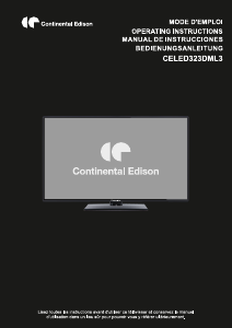 Handleiding Continental Edison CELED323DML3 LED televisie