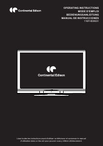 Manual de uso Continental Edison 116FHD882V Televisor de LCD