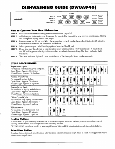 Handleiding Admiral DWUA940AAX Vaatwasser