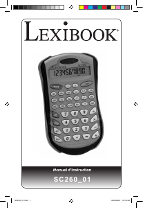 Mode d’emploi Lexibook SC260 Calculatrice