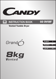 Manual Candy GO DV 58F-OS Dryer