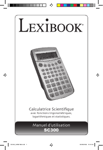 Mode d’emploi Lexibook SC300 Calculatrice