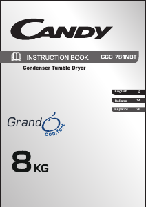 Handleiding Candy GCC 781NBT-S Wasdroger