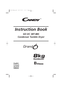 Manual Candy GO DC 38T/1-88S Dryer